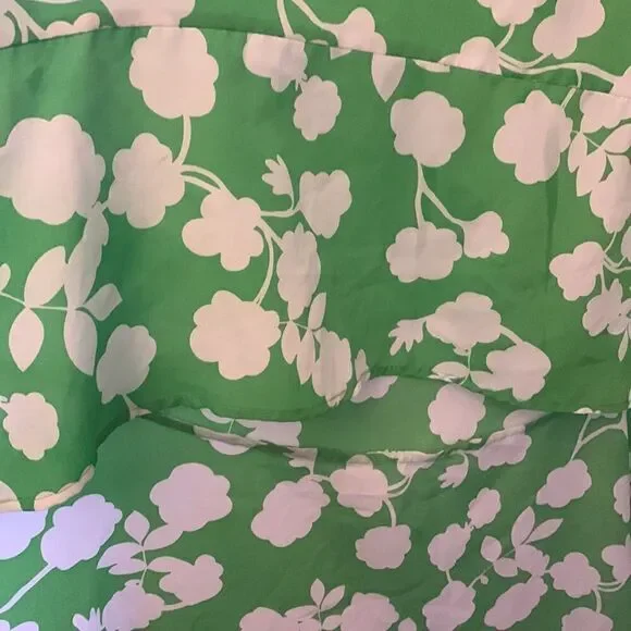 Mudpie green white floral high low swimsuit cover up Size L NWT - Picture 4 of 8